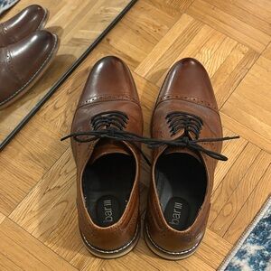 Bar III Men's Brown Leather Oxfords